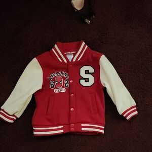Marvel Red and White Varsity Jacket